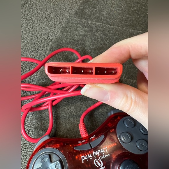 *6 for $10!* *UNTESTED* Dual Impact Colors Transparent Red PS1 Controller - Picture 14 of 14